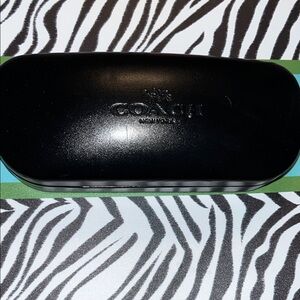 Coach Glossy Black Eyeglass Holder , hard clam shell
